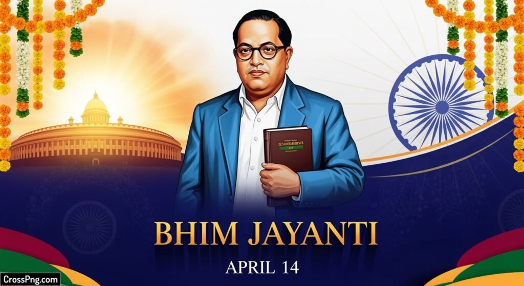 Bhim jayanti banner background hd image 3