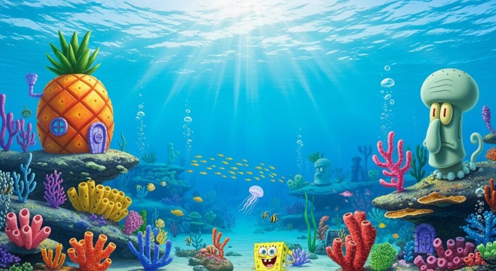 Bikini bottom spongebob background image