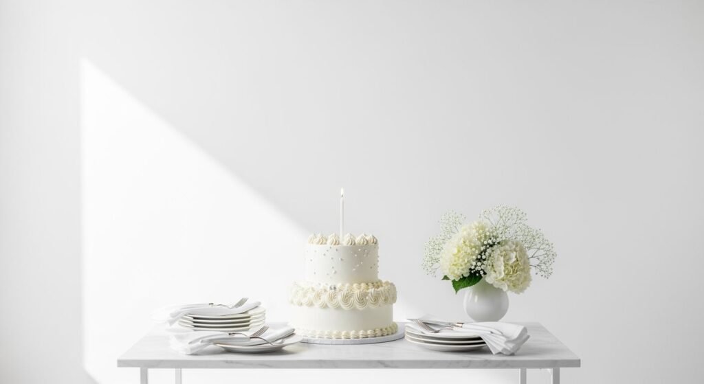 Birthday background all white image