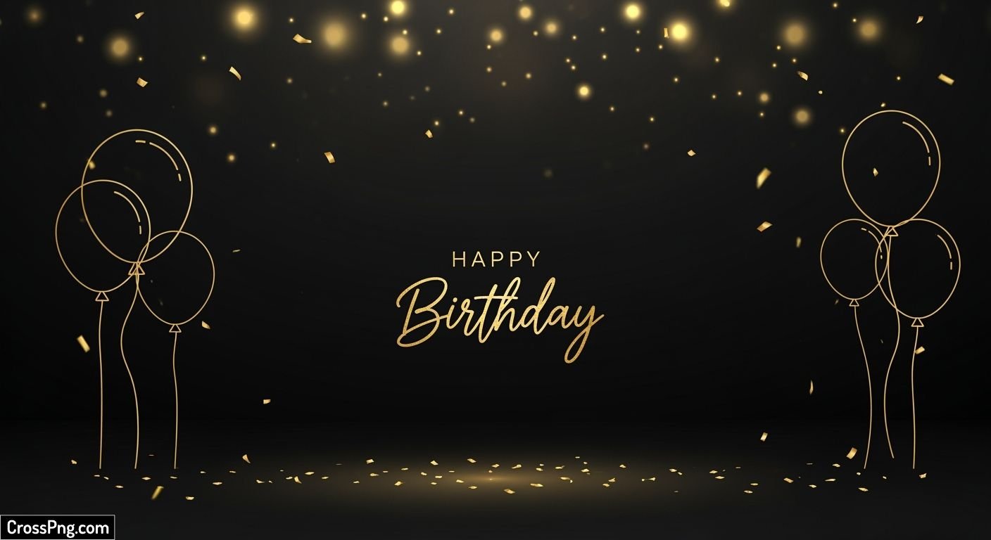 Birthday background black image