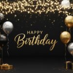 Birthday background black image 3