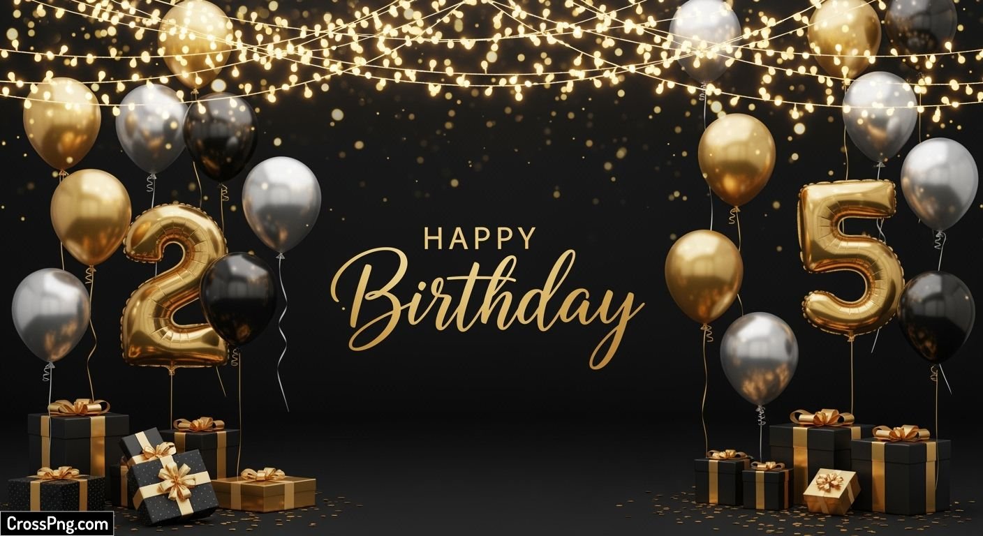 Birthday background black image 3