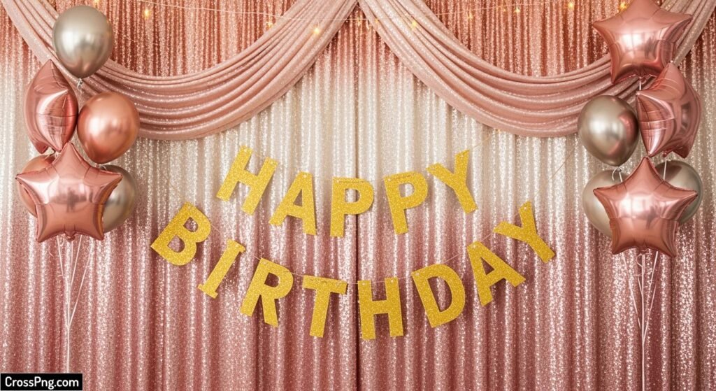 Birthday background curtain image