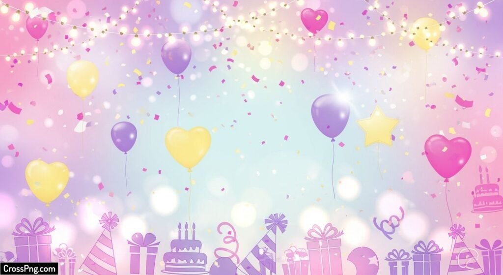 Birthday background for girl image 2