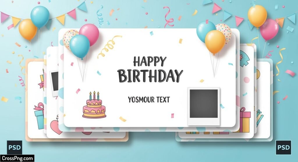 Birthday background psd image