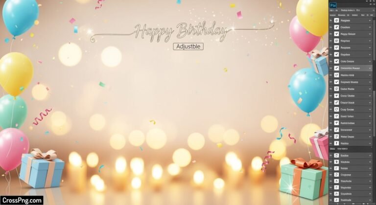 Birthday background psd image