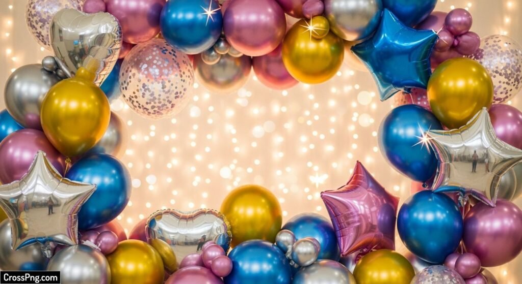 Birthday background with balloons image