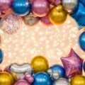 Birthday background with balloons