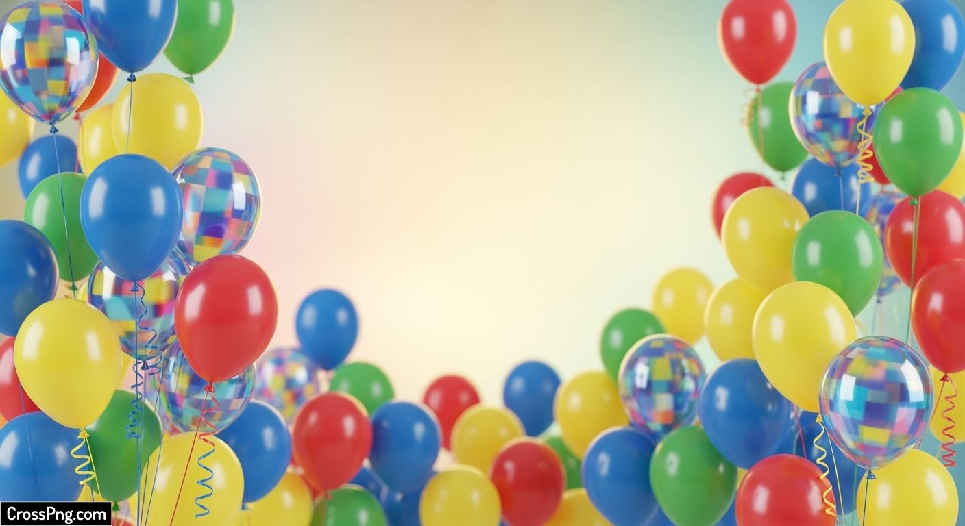 Birthday background with balloons image 2