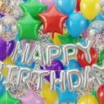 Birthday balloons background image