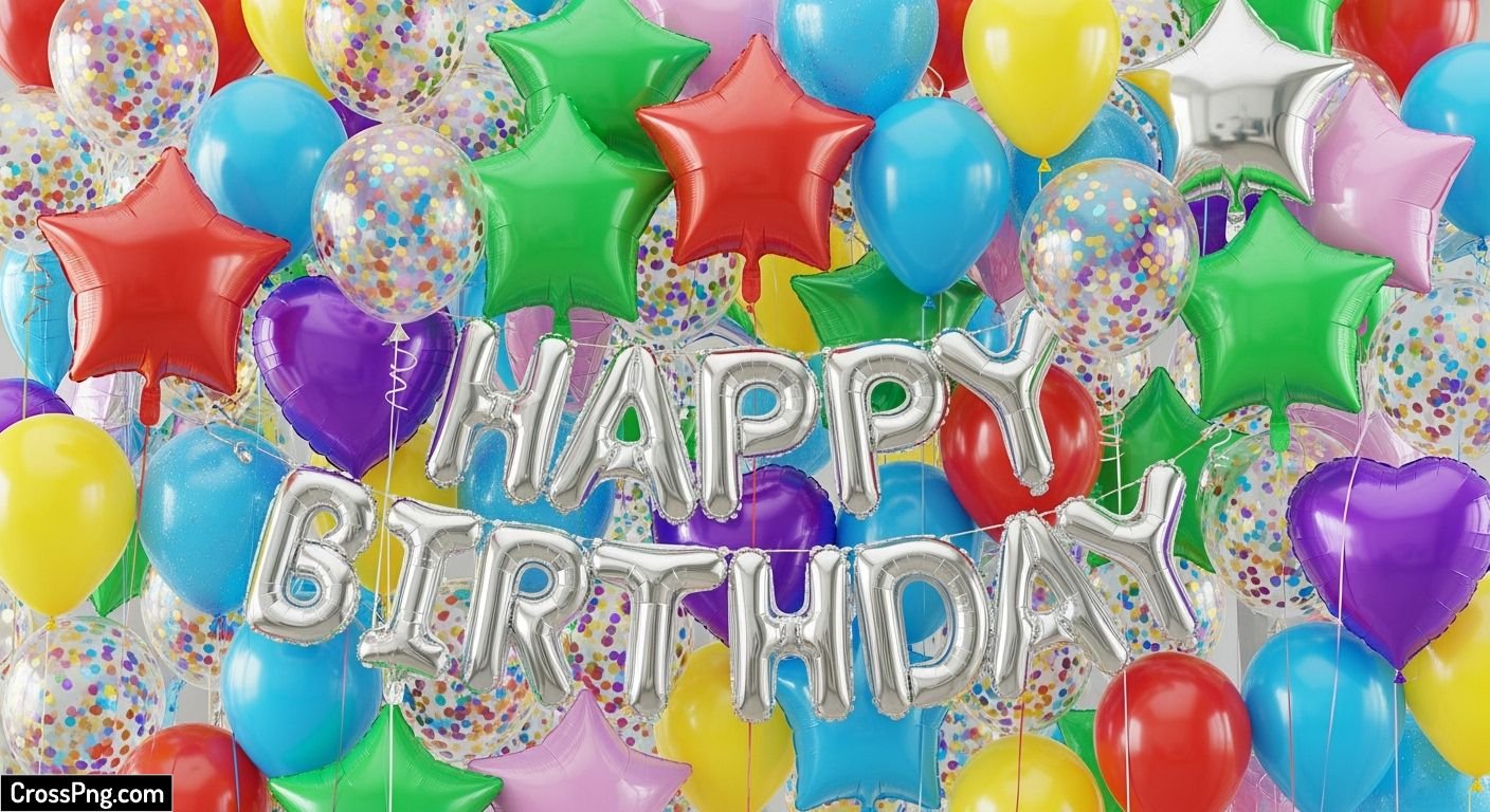 Birthday balloons background image