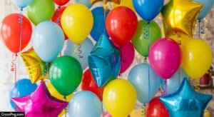 Birthday balloons background image