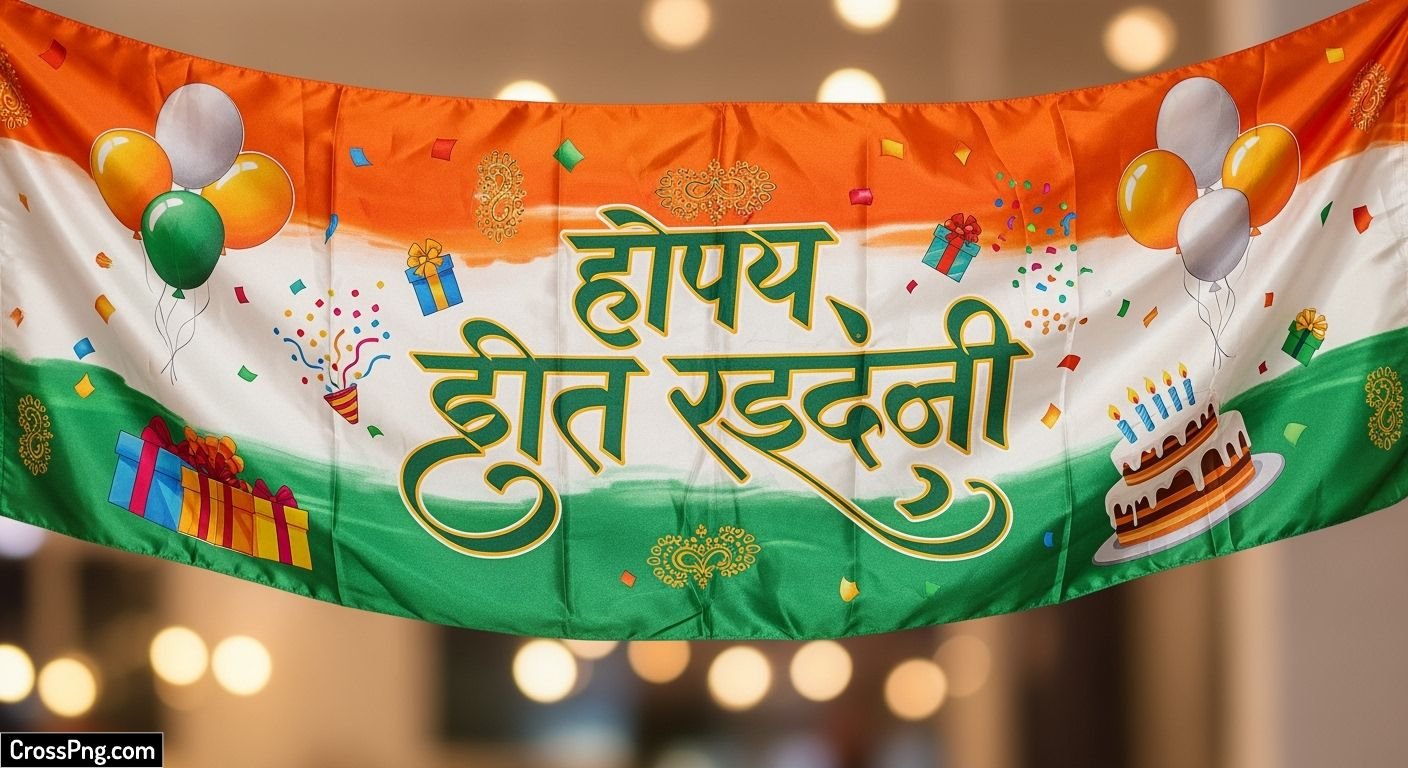Birthday banner background marathi image