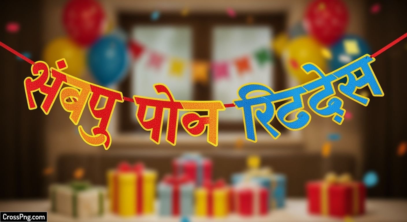 Birthday banner background marathi image