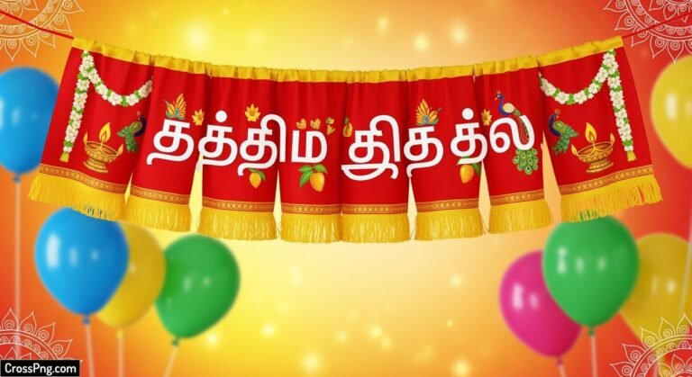 Birthday banner background tamil image