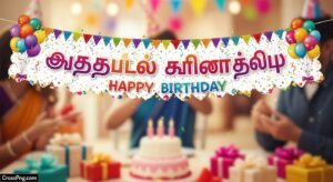 Birthday banner background tamil image