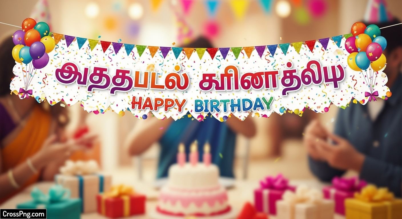 Birthday banner background tamil image