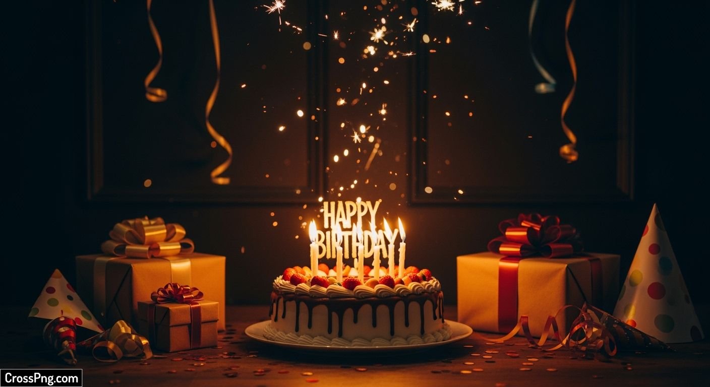 Birthday black background image