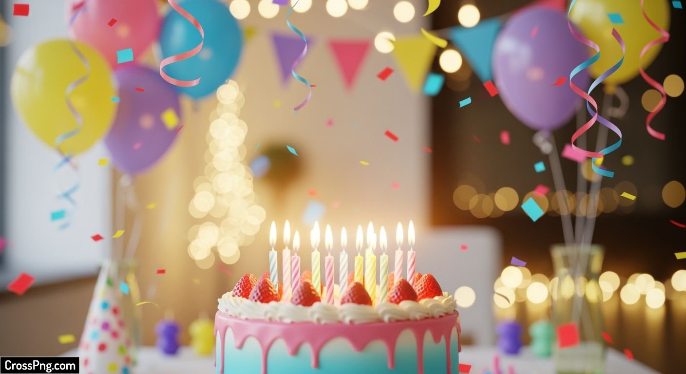 Birthday cake background image 2