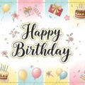 Birthday card background design