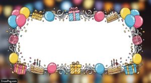 Birthday frame background image