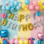 Birthday party background decoration image