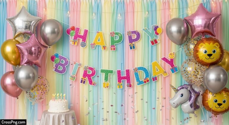 Birthday party background decoration image 2
