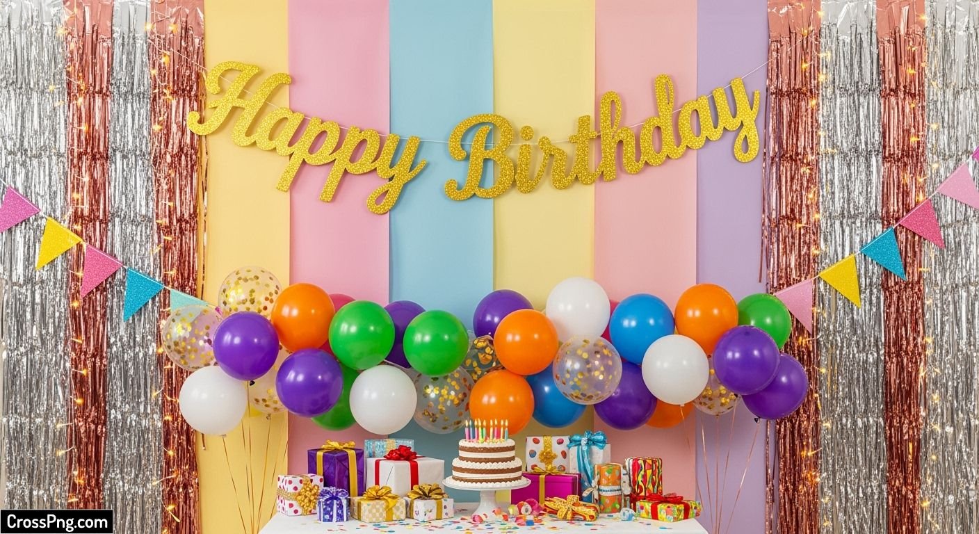 Birthday party background decoration image