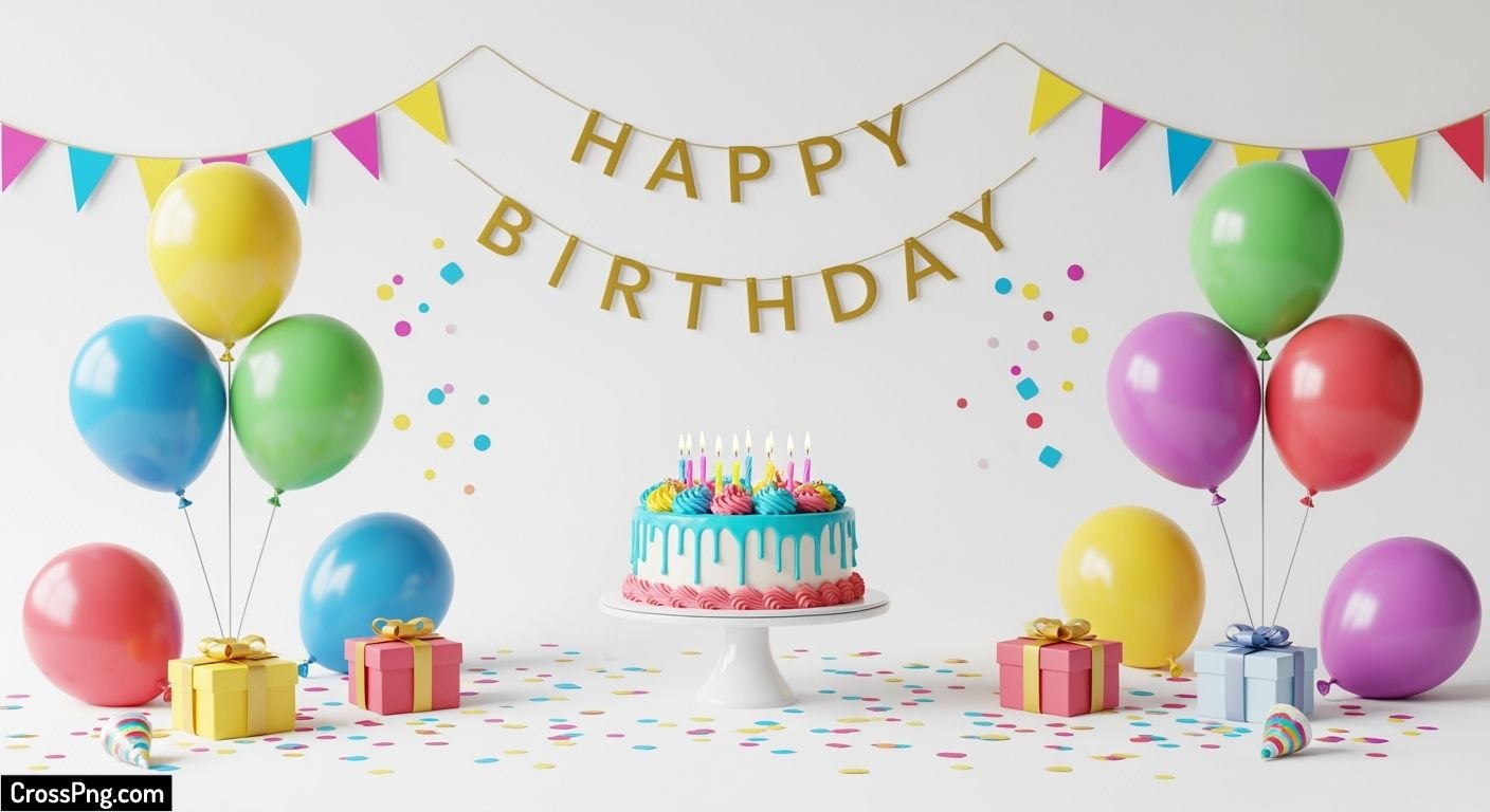 Birthday white background image 2