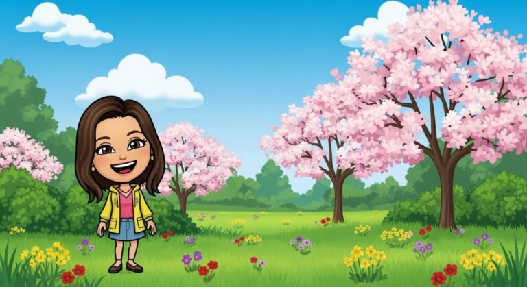 Bitmoji spring background image 4
