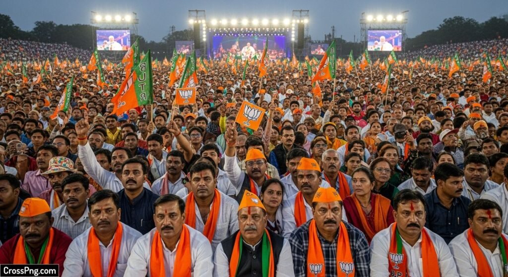 Bjp crowd background image