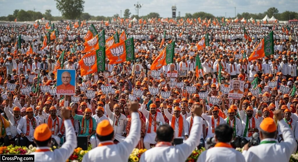 Bjp crowd background image