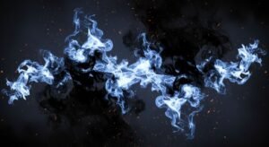 Black and blue flames background image