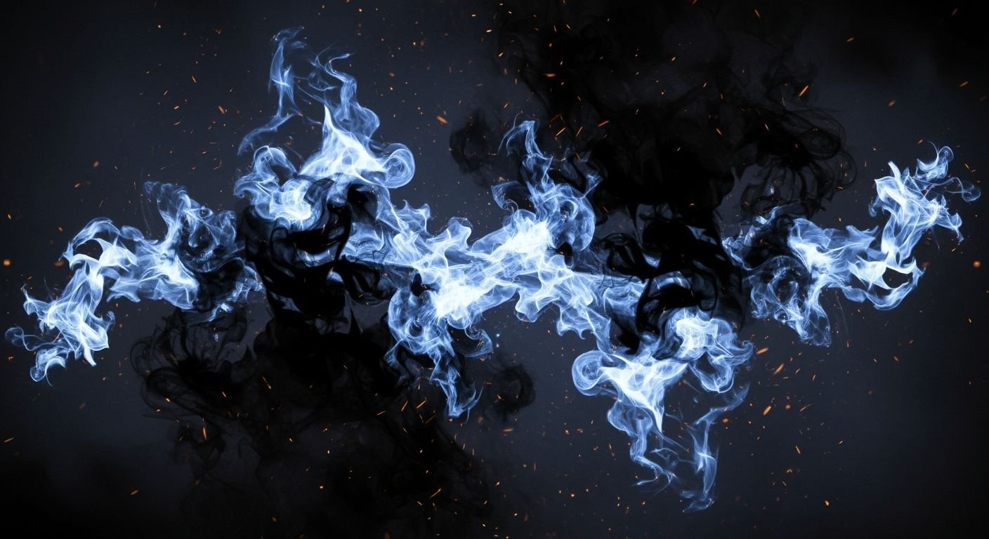 Black and blue flames background image
