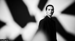 Black and white blur background image