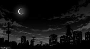 Black anime background image