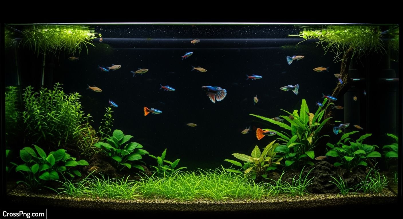 Black aquarium background image