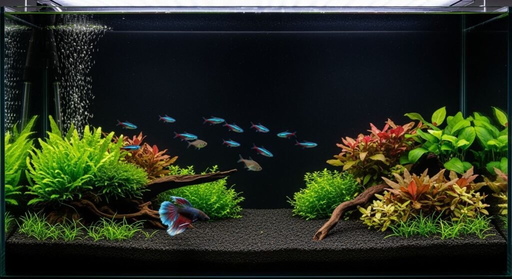 Black aquarium background image 4