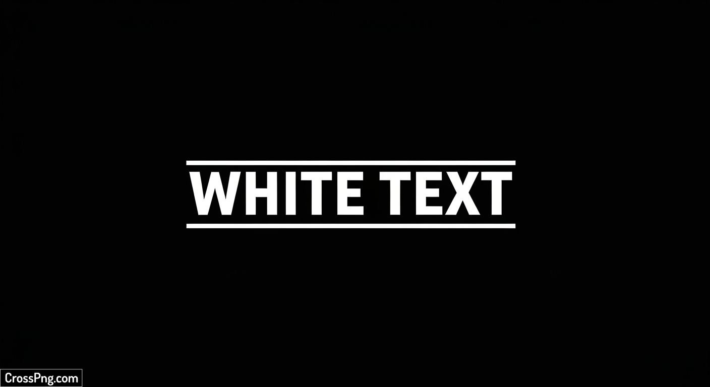 Black background and white text image