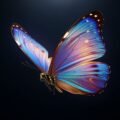 Black background butterfly image