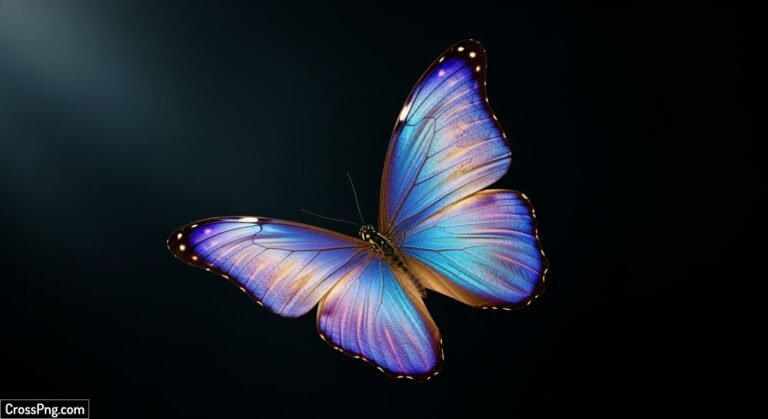 Black background butterfly image 2