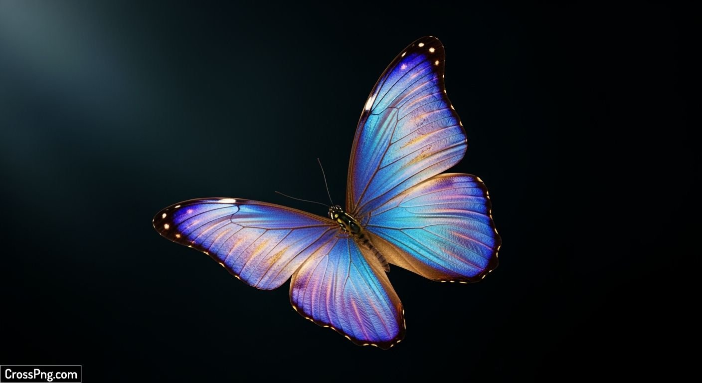 Black background butterfly image 2