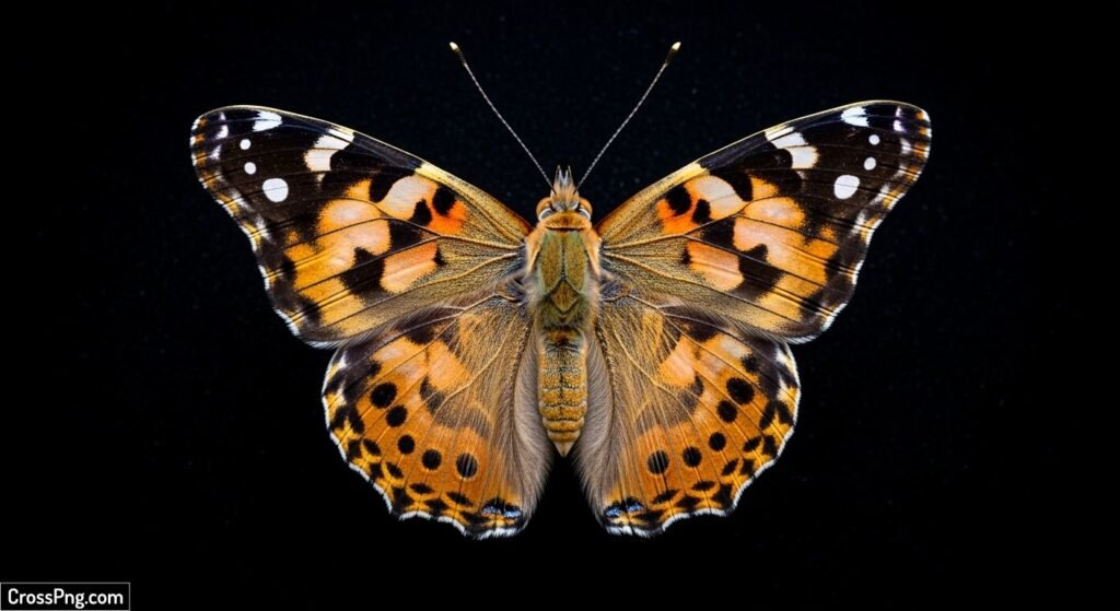 Black background butterfly image 3
