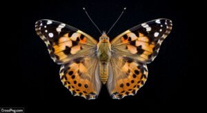 Black background butterfly image 3