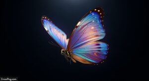Black background butterfly image