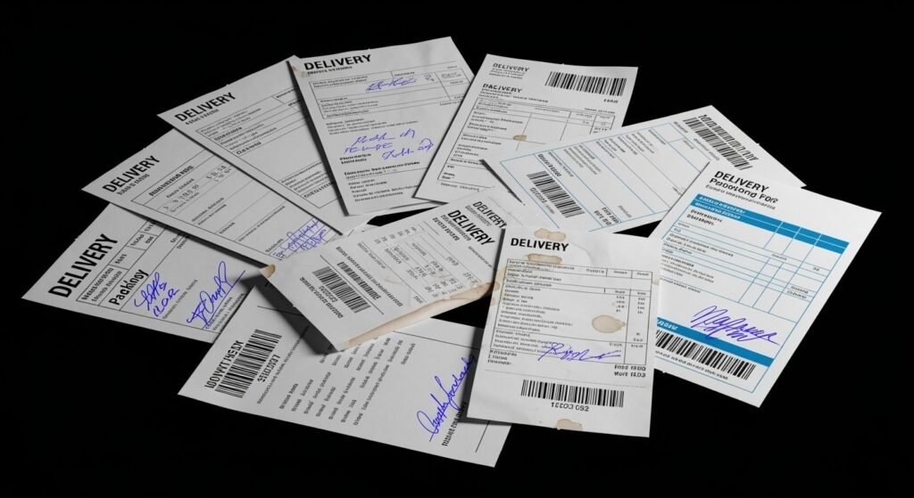 Black background delivery papers image 3