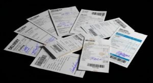 Black background delivery papers image 3