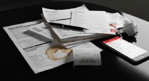 Black background delivery papers image