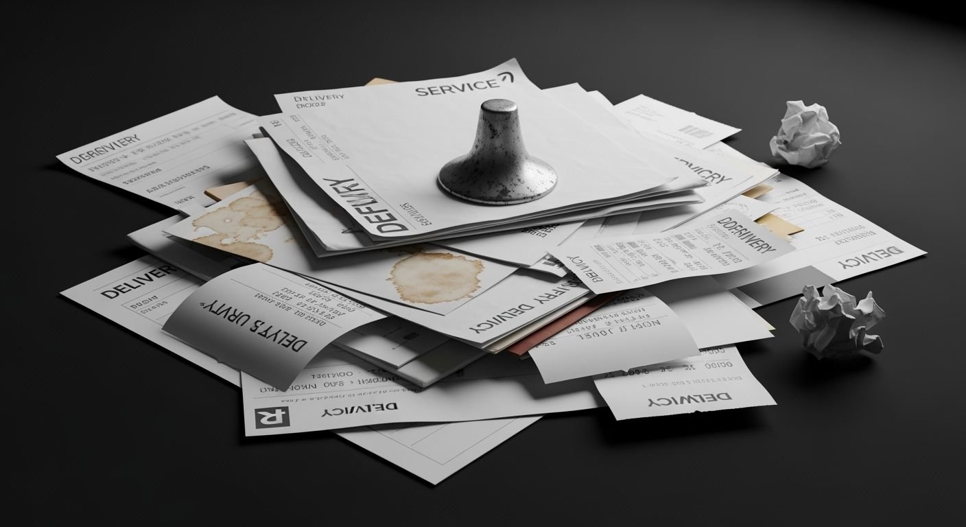Black background delivery papers image 4