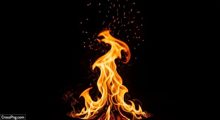 Black background fire image 3